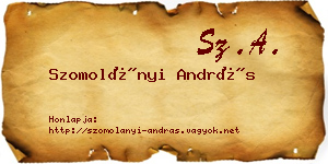 Szomolányi András névjegykártya