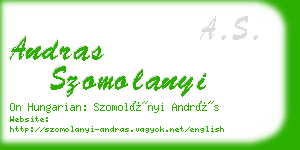 andras szomolanyi business card